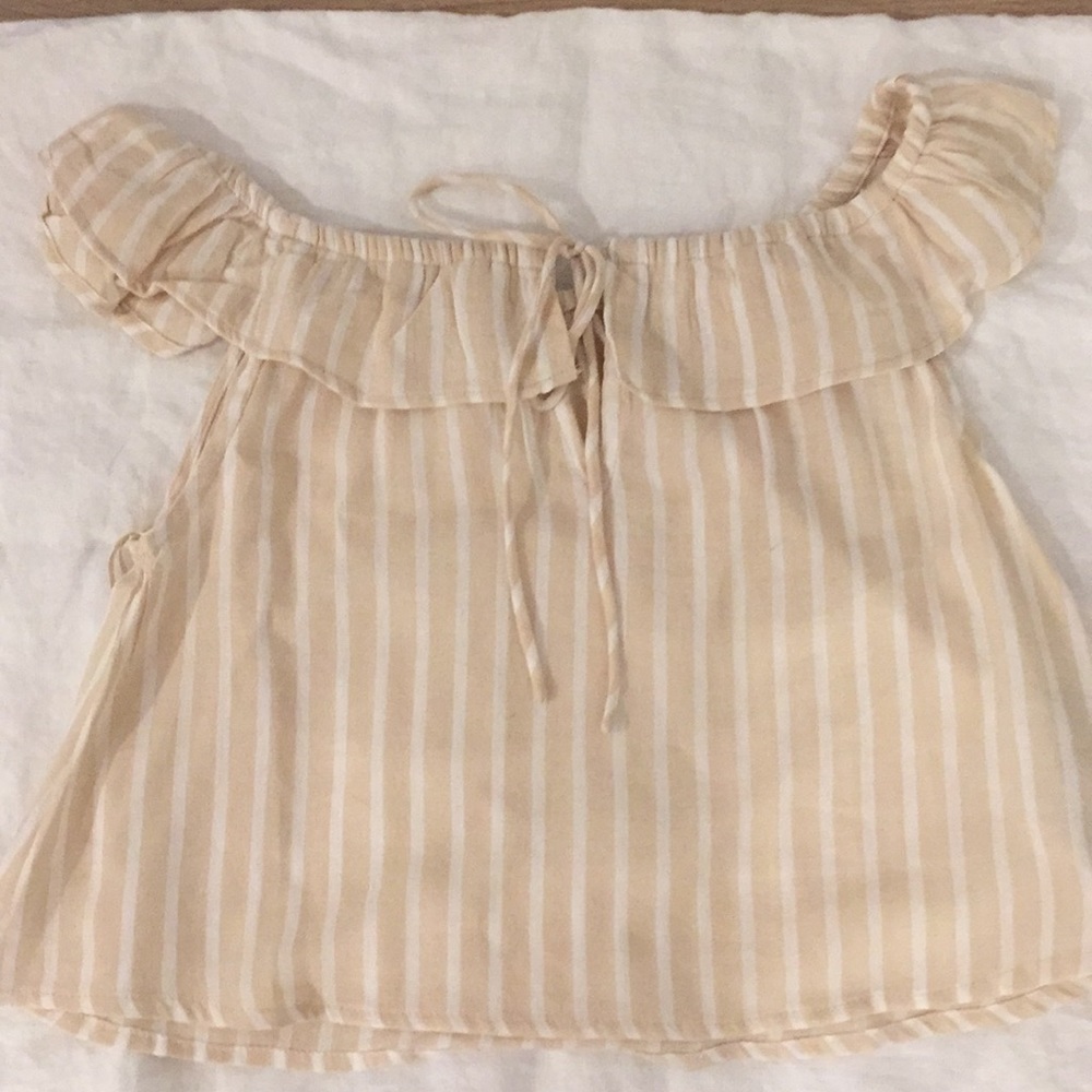 Billabong stripped cream top
